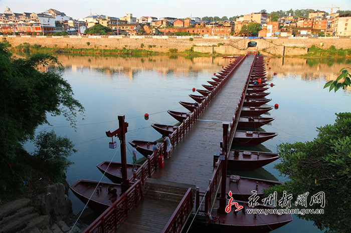 零陵霞客渡浮桥完工 6月7日正式通行_景点推荐_永州政府网